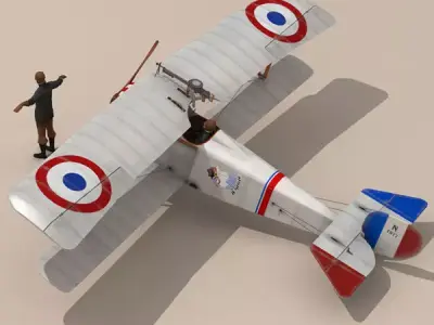 Nieuport 17 Lafayette Escadrille 1 3D model