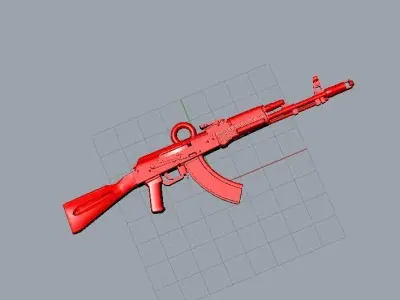 gun pendant ak 47 3D print model