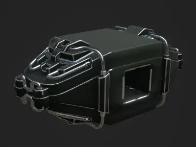 Scifi hard surface Low-poly 3D model