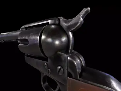 Colt SAA Pistol Low-poly 3D model