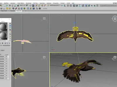 Animated Rigged Eagle 3D model