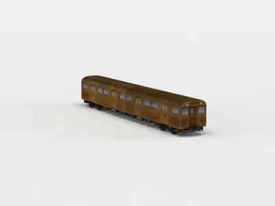 Subway train Low-poly 3D model get