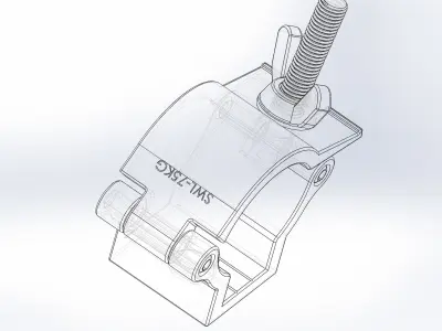Clamp for pipe 30-34 mm  75 kg 3D model
