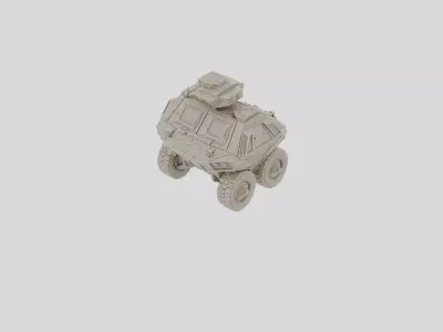 Wheeled Armored Recon Vehicle for 3D print 3D model