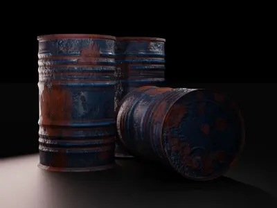 Rusted Barrel 3D model