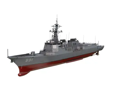 Korean Navy Sejong the Great-class destroyer KDX-III 3D model