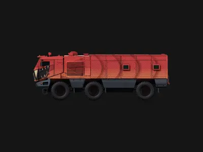 Military truck  Low-poly 3D model by Garage-B14