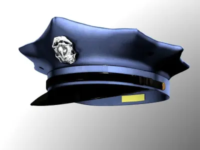 Police Cap Package 3D model
