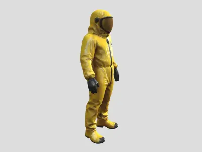 Hazmat Biohazard Suit NBC Animated Character Low-poly 3D model