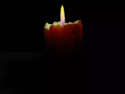 candle burning 3D model