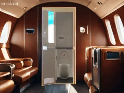 Airplane Toilet Lavatory Interior 3D model