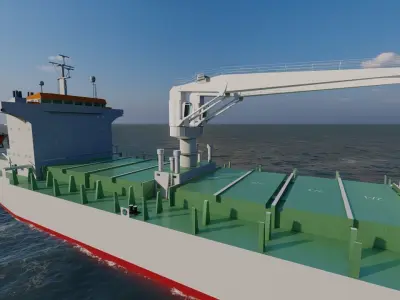 collection ships-Bulk carrier ship-tanker ship 3D model purchase