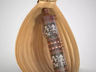 Sasando Rote Low-poly 3D model