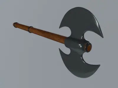 Battle Axe 3D model 8