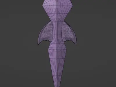 Axe Fire Medieval Weapon 3D model