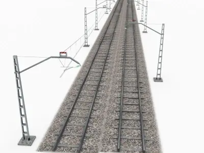 Train Rail 3D model