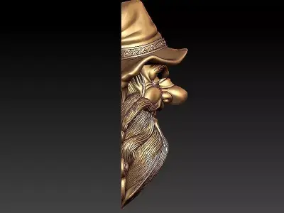 Fantasy Dwarf Head Bust 3D Print Model 3D print model