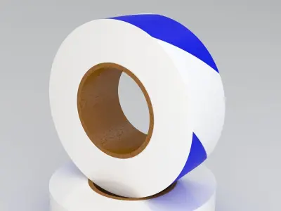 blue Barricade Tape 3D model