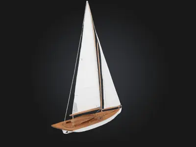 ailboat Serenity  Drift into Calm Horizons 3D model