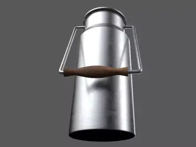 Milk Can Low-poly 3D model