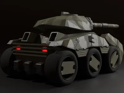 Striker gun canon 185 Low-poly 3D model