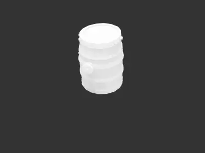 Historic Cannon Barrel for 3D print Low-poly 3D model