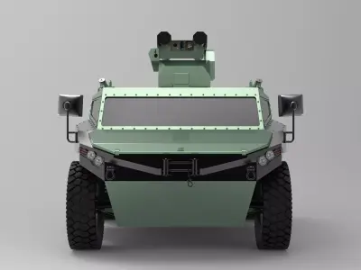 The PARS 4X4  Low-poly 3D model