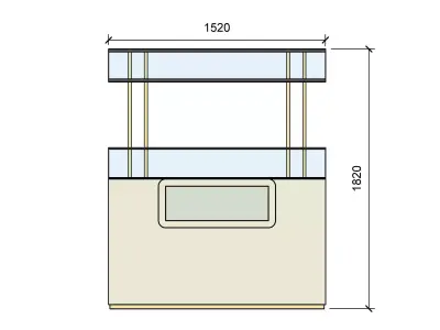 Retro Vintage Cocktail Bar 3D model