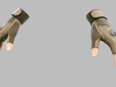 Tactical Gloves Low-poly 3D model shop