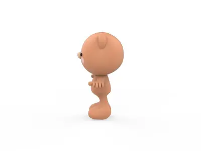 Character001 Bear Animal Low-poly 3D model