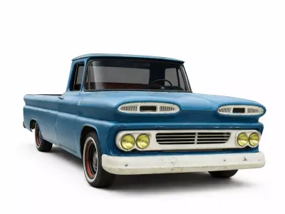 1960 Pickup Truck 3D Model Classic Vintage Utility Vehicle 3D model