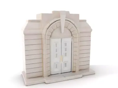 Elegant Stone Entrance model pack Low-poly 3D model