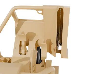 WEILER 426 Pull-Through Delimber Trailer-Mounted Low-poly 3D model