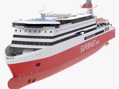 Ship Superfast XII - Superfast Ferries 3D model