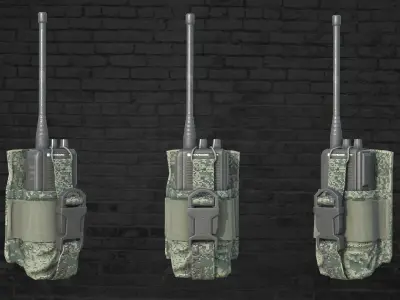 MILITARY Game Ready H2X Radio Low-poly 3D model