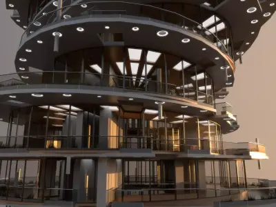 High Rise Building 101 3D model