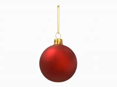 Red Matte Christmas Ornament &amp;ndash; Christmas Decoration 3D model