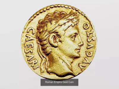  Roman Empire Gold Coin Pack 3D Model Collection