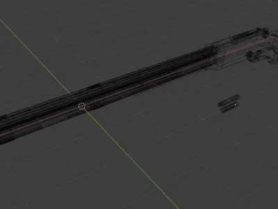 Henry Lever Action Rifle 45 70 govt Low-poly 3D model