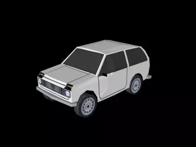 Low poly jeep car Low-poly 3D model purchase