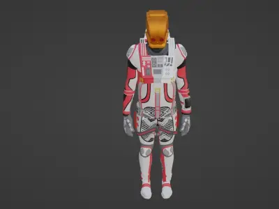 Robot Soldier - Assault Soldier Low-poly 3D model 5