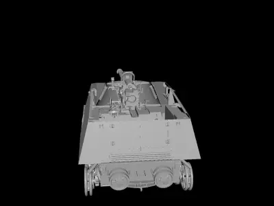 G40 Nashorn Tank Low-poly 3D model