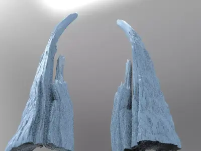 Dinosaur Raptor cliffs 6 3D model