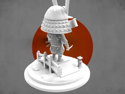 Mini samurai  Free 3D print model