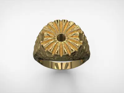 Signet style ring model 3d 3D print model
