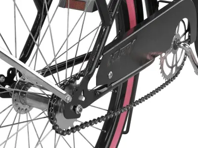 Womens Cruiser Bike with Basket 3D model