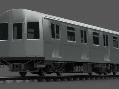 newyork subway train Low-poly 3D model