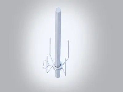 Hex Rod -BBQ Low-poly 3D model