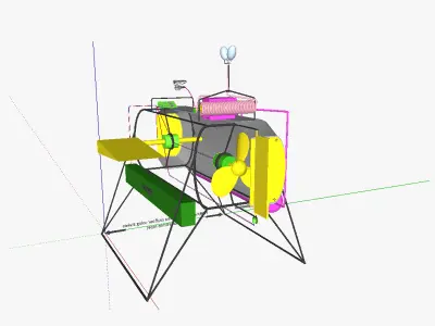 PCBU device with wires 3D model