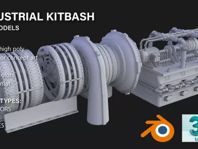 Industrial Kitbash - 200 Models 3D model